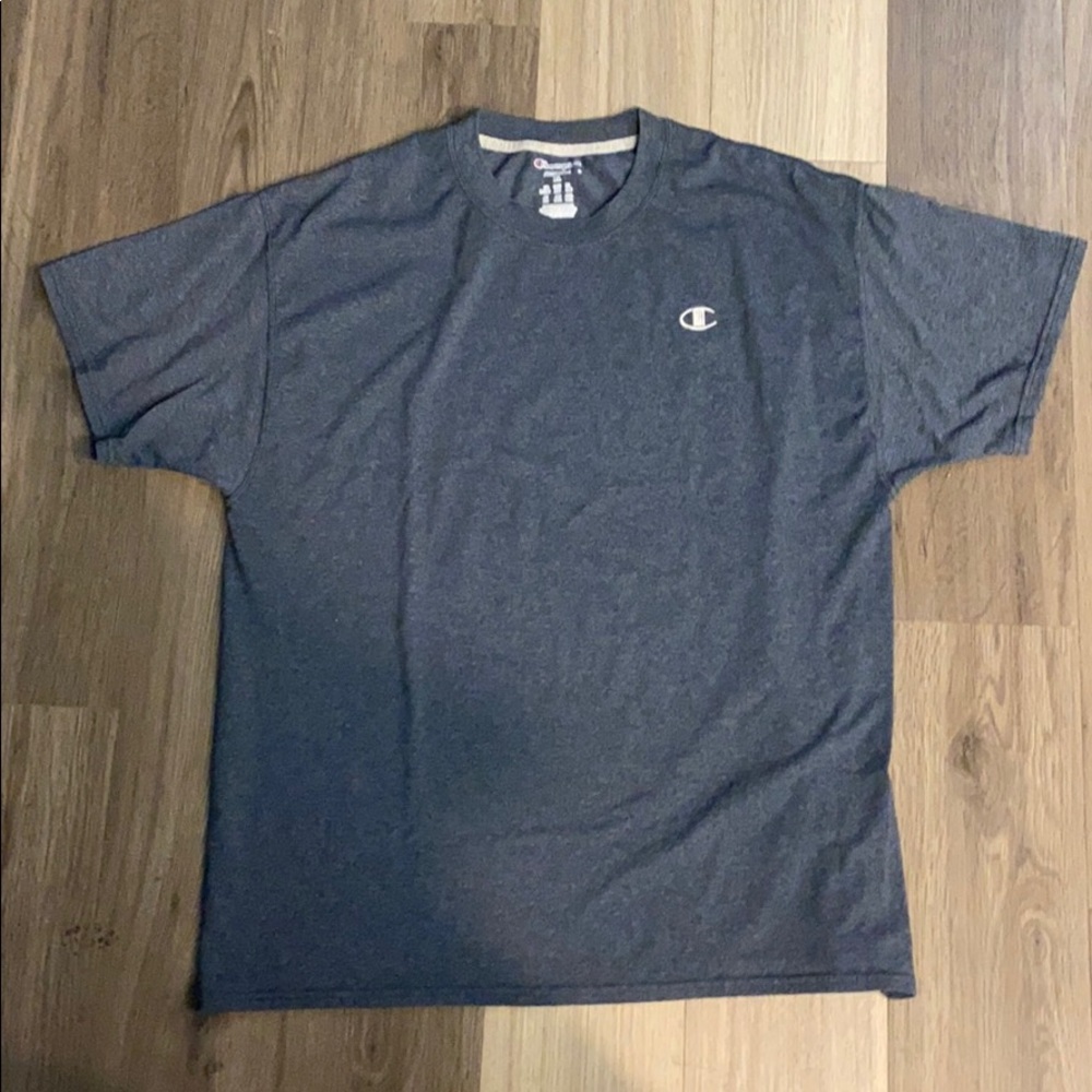 ✅ CHAMPION Authentic Vintage Athletic Short Sleeve Tee T Shirt Blue-Gray Color
